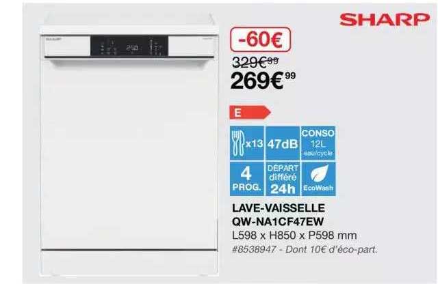 lave-vaisselle qw-na1cf47ew sharp