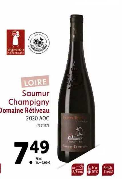 loire saumur champigny domaine rétiveau 2020 aoc