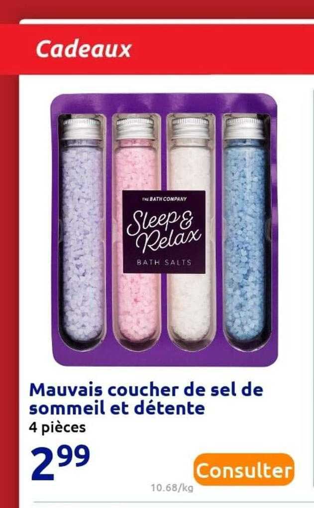 mauvais coucher de sel de sommeil et détente