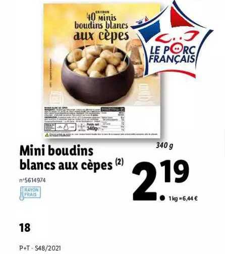 Mini Boudins Blancs Au Cèpes