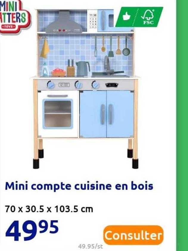 mini compte cuisine en bois
