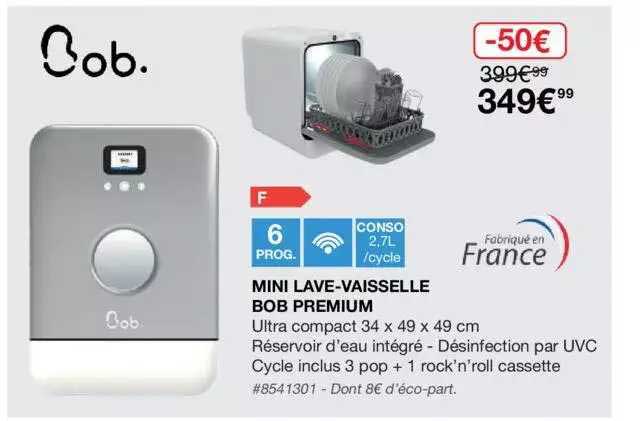 mini lave-vaisselle bob premium
