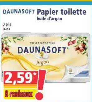 papier toilette huile d'argan daunasoft