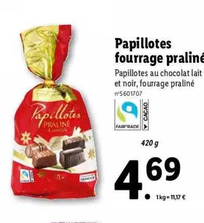papillotes fourrage praliné