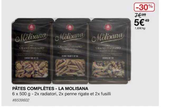 pâtes complètes - la molisana