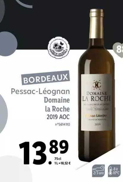 pessac-léognan domaine la roche 2019 aoc