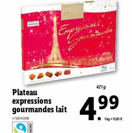 plateau expressions gourmandes lait favorina