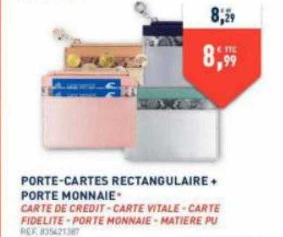 porte-cartes rectangulaire + porte monnaie