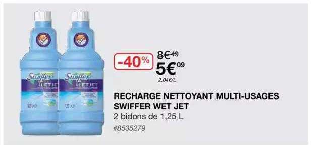 Recharge Nettoyant Multi-usages Swiffer Wet Jet