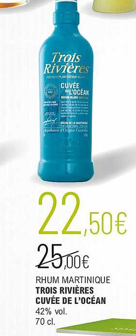rhum martinique trois rivières cuvée de l'océan