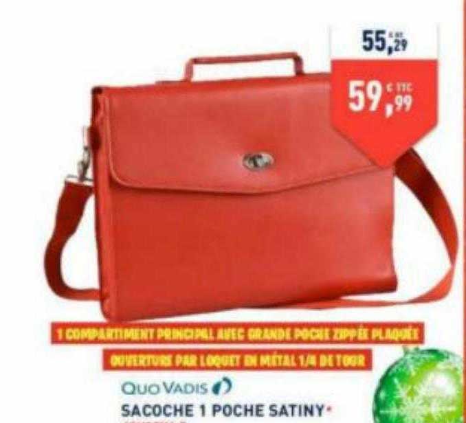 sacoche 1 poche satiny quo vadis