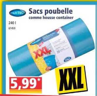 sacs poubelle comme housse container multiTec