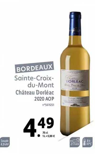 sainte-croix-du-mont château dorléac 2020 aop