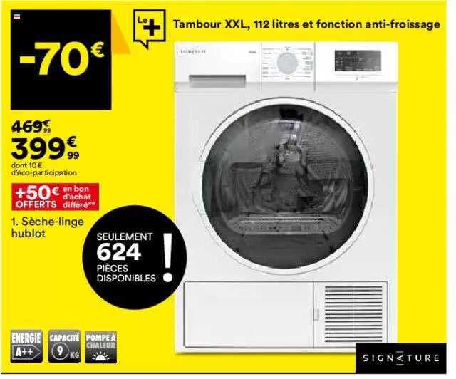 sèche-linge hublot signaure
