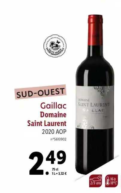sud-ouest gaillac domaine saint laurent 2020 aop