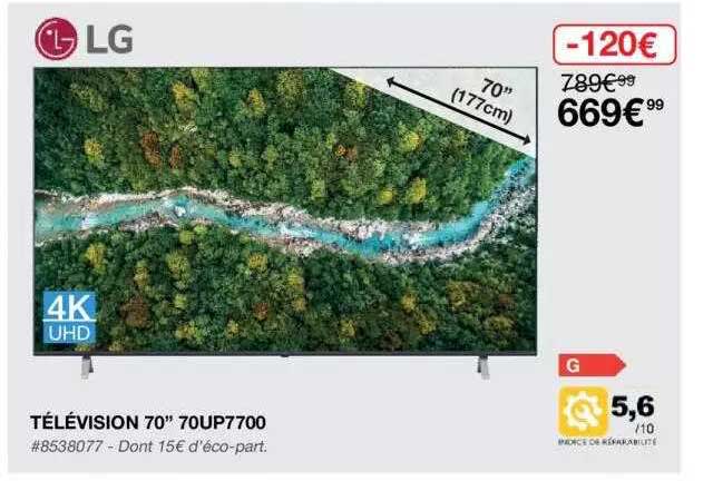 télévision 70" 70up7700 lg