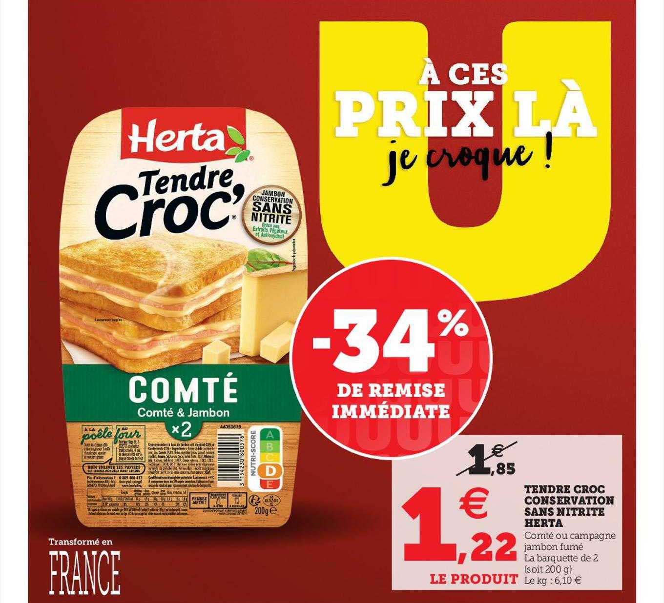 Tendre Croc Conservation Sans Nitrite Herta