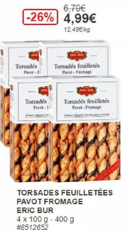 torsades feuilletées pavot fromage eric bur