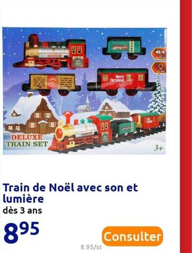 Train De Noël Avec Son Et Lumière