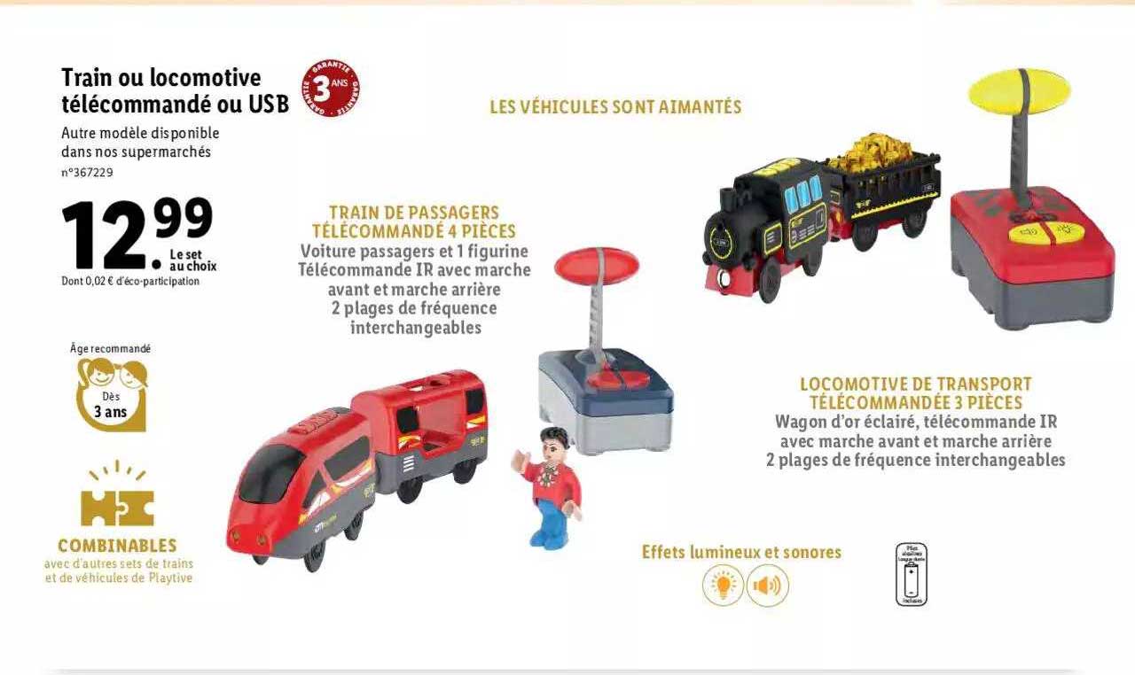 train ou locomotive télécommandé ou usb