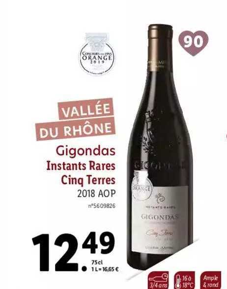 vallée du rhône gigondas instants rares cinq terres 2018 aop