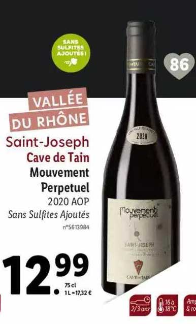 vallée du rhône saint-joseph cave de tain mouvement perpetuel 2020 aop