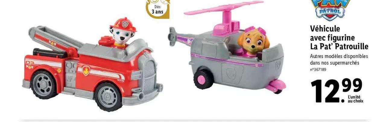 Véhicule Avec Figurine La Pat' Patrouille