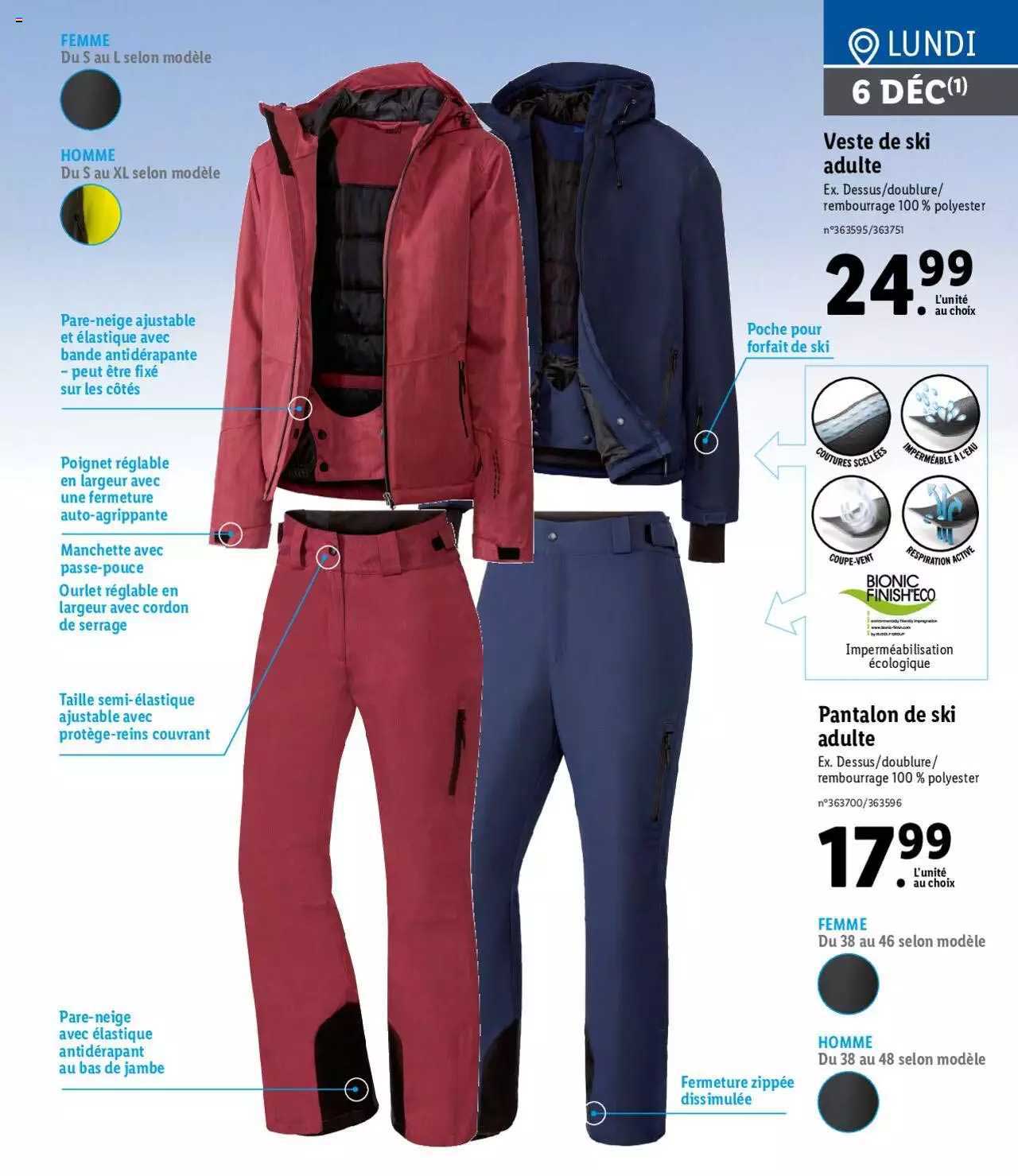 Veste De Ski Adulte, Pantalon De Ski Adulte