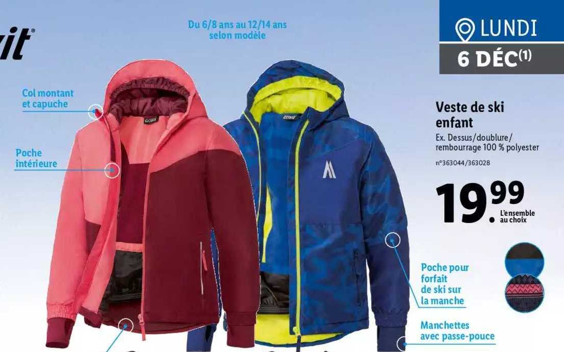 veste de ski enfant crivit