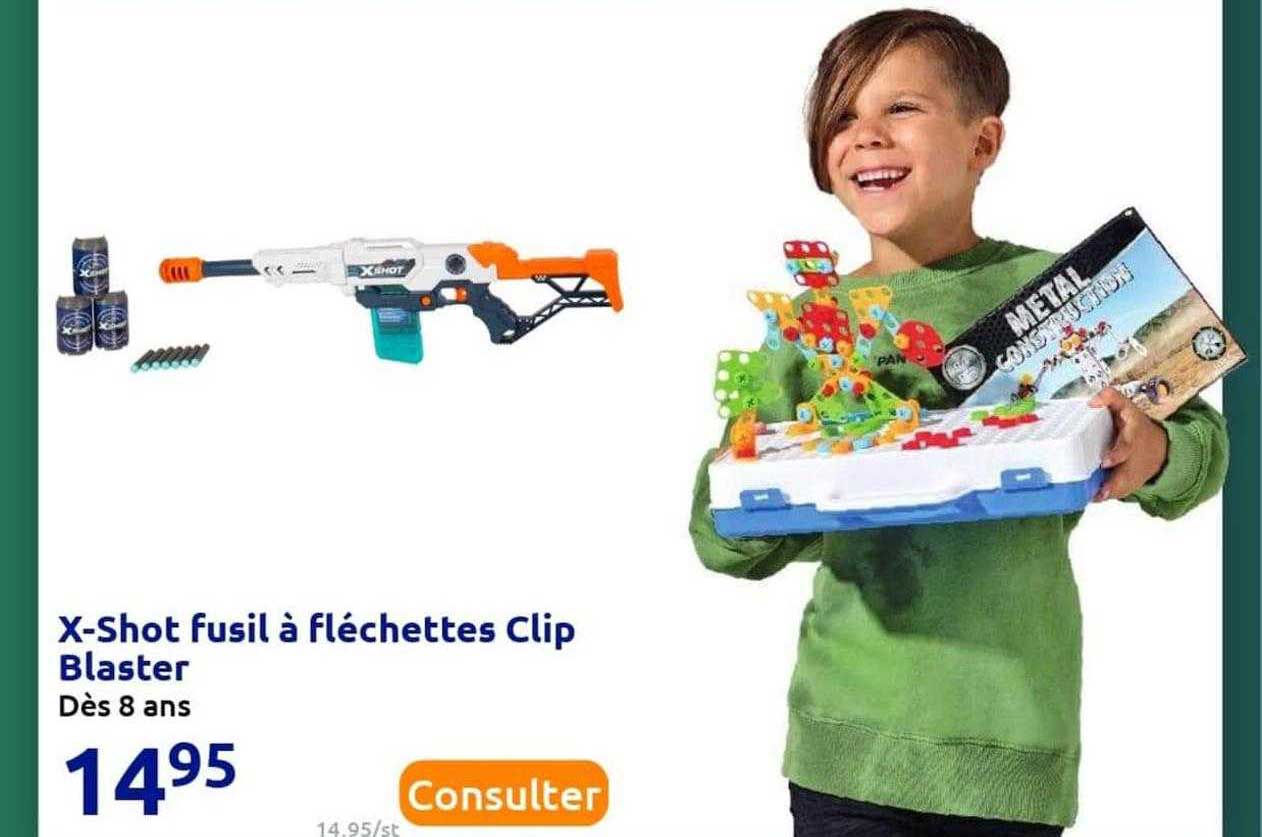 x-shot fusil à fléchettes clip blaster