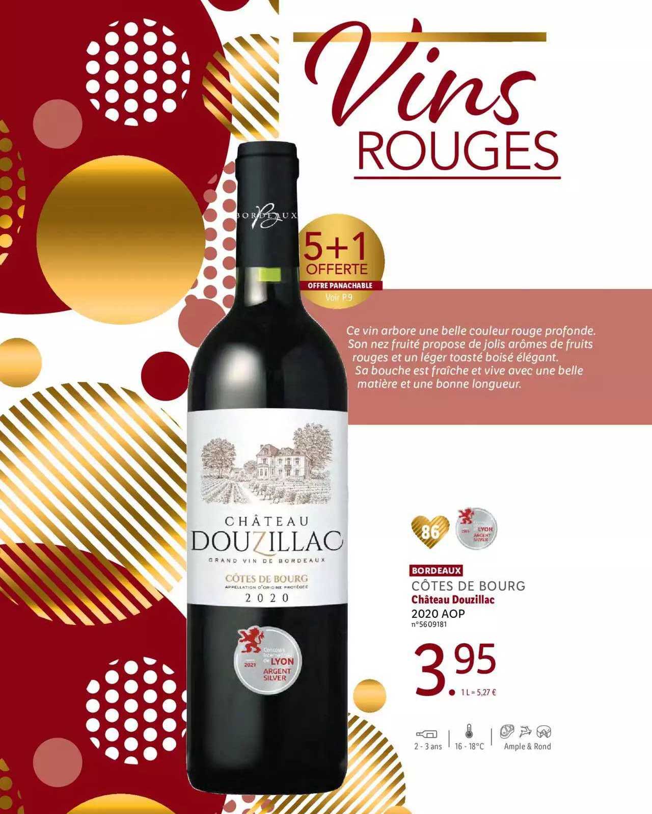 bordeaux côtes de bourg château douzillac 2020 aop