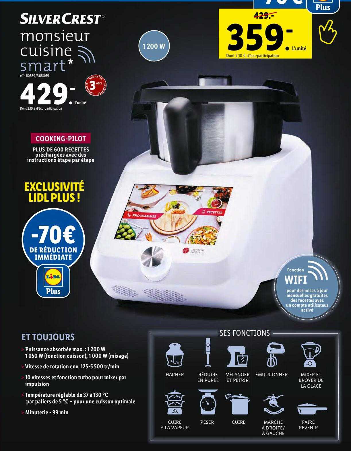 monsieur cuisine smart silver crest