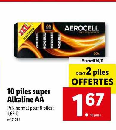 10 Piles Super Alkaline Aa