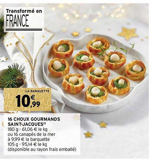 16 choux gourmands saint-jacques