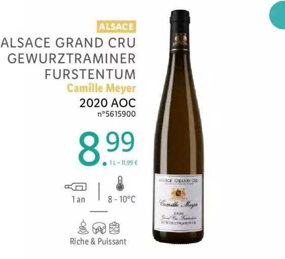 alsace grand cru gewurztraminer furstentum camille meyer 2020 aoc