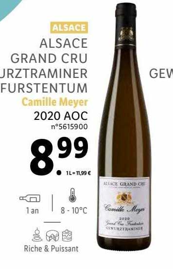 alsace grand cru gewurztraminer furstentum camille meyer 2020 aoc