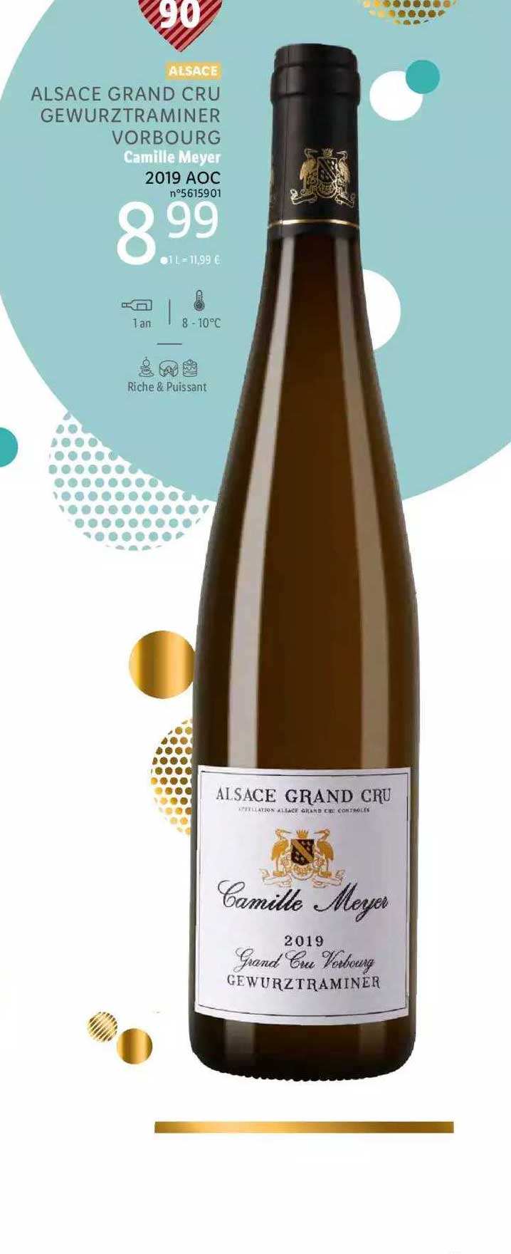 alsace grand cru gewurztraminer vorbourg camille meyer 2019 aoc