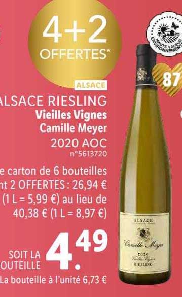 alsace riesling vieilles vignes camille meyer 2020 aoc