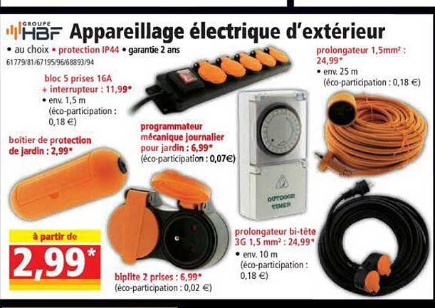 appareillage électrique d'extérieur groupe hbf