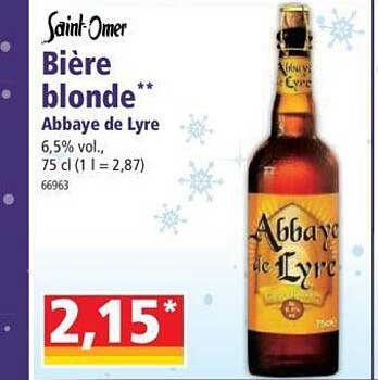 bière blonde abbaye de lyre saint-omer