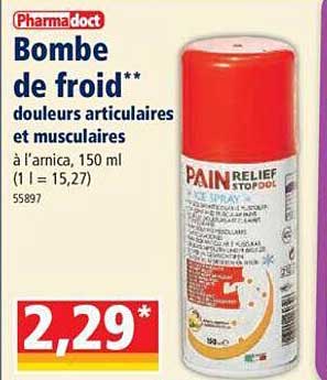 bombe de froid douleurs articulaires et musculaires pharmadoct