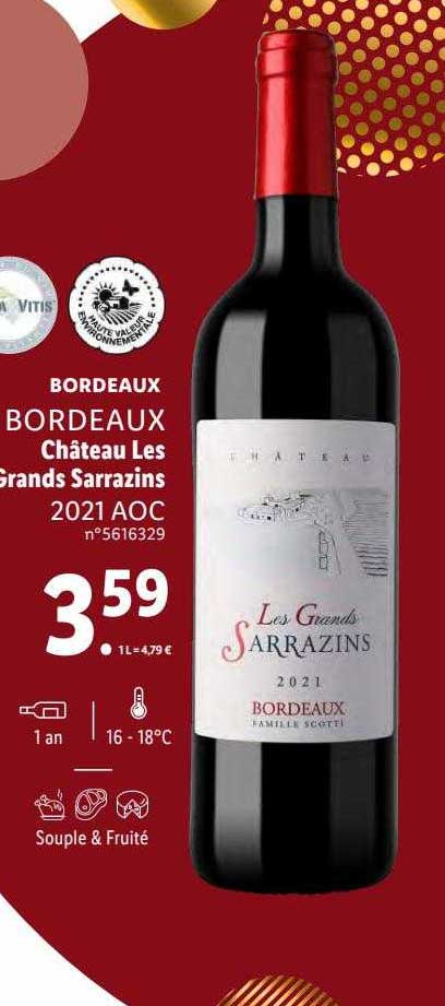 bordeaux château les grands sarrazins 2021 aoc