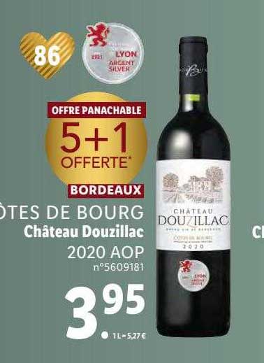 bordeaux côtes de bourg château douzillac 2020 aop