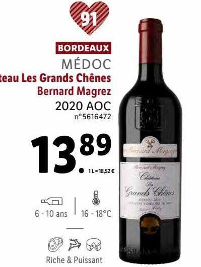 bordeaux médoc château les grands chênes bernard magrez 2020 aoc