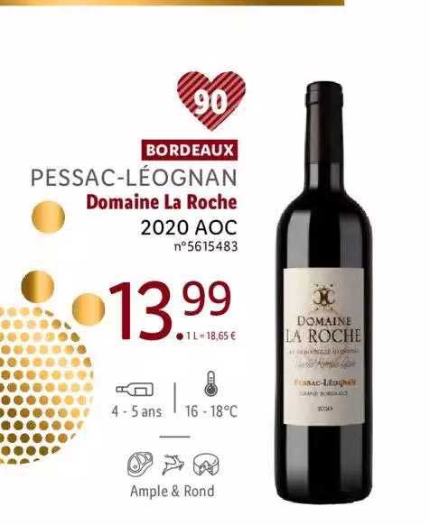 bordeaux pessac-léognan domaine la roche 2020 aoc