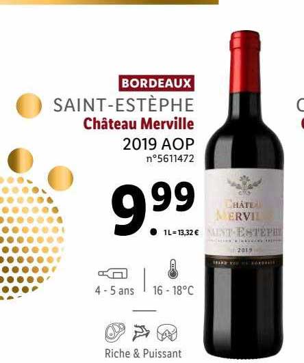 bordeaux saint-estèphe château merville 2019 aop
