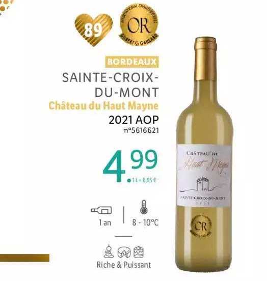 bordeaux sainte-croix-du-mont château du haut mayne 2021 aop