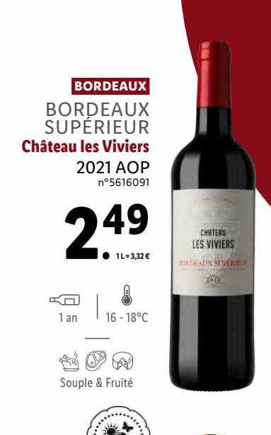bordeaux supérieur château les viviers 2021 aop