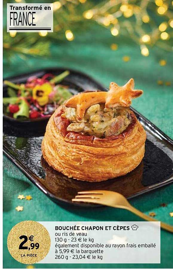 bouchée chapon et cèpes