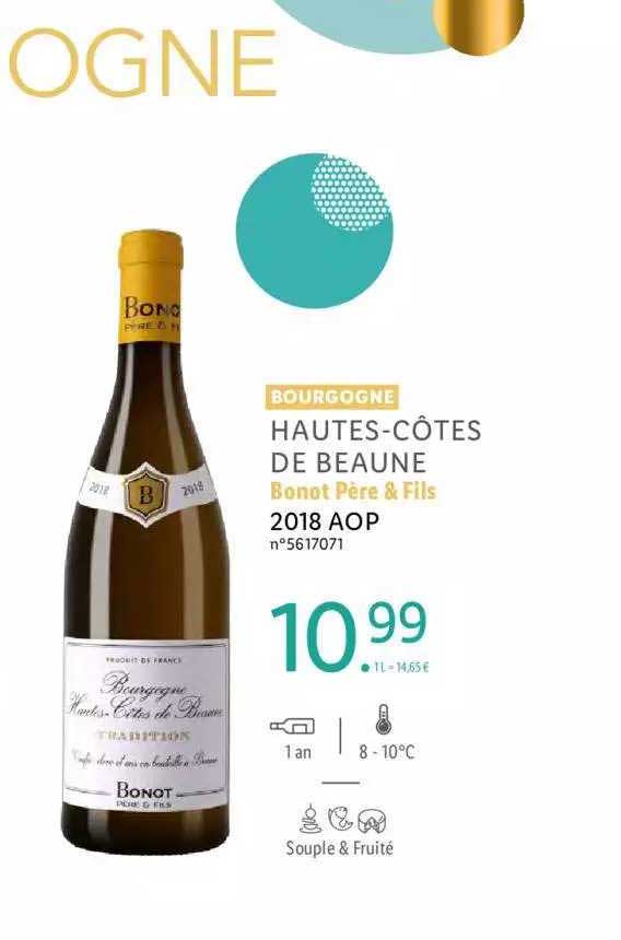 bourgogne hautes-côtes de beaune bonot père & fils 2018 aop
